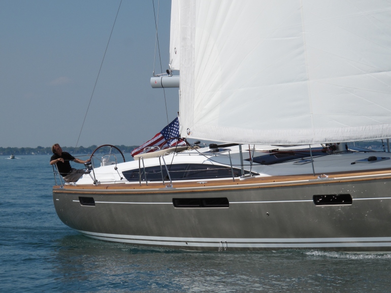 The Jeanneau 53 is part of Jeanneau's yacht series. It's big, strong and fast. The perfect boat to take offshore to New England with.